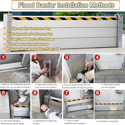 Flood Barriers for Home Exterior (H47.2inch / L3.5FT)