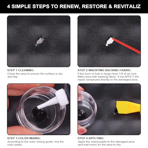 Black Leather Repair Kit (Black)