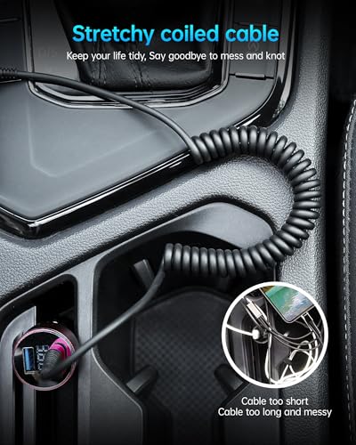 USB A to USB C Cable for Car (3FT / USB A to USB C / Rose Red)
