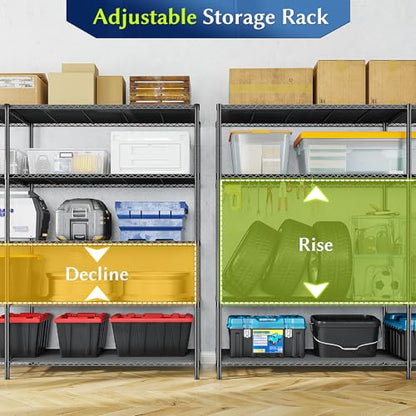 70.8H Wire Shelving Rack (13.78"D x 52.36"W x 70.8"H)