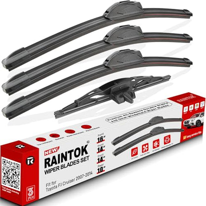 4 Pack Windshield Wiper Blades Replacement for Toyota FJ Cruiser 2007 (16"/14"/14"/10")