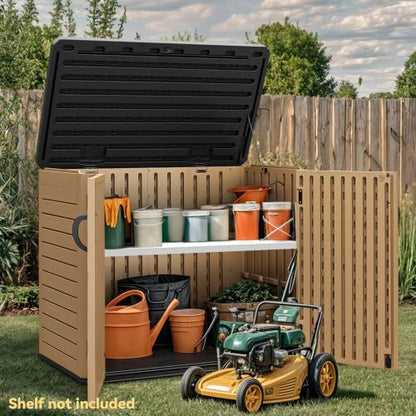 Outdoor Storage Shed (X-Shaped-35 Cu Ft / Brown)