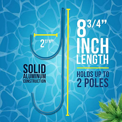 Pool Pole Hanger (2 Poles - Hangers / Blue)