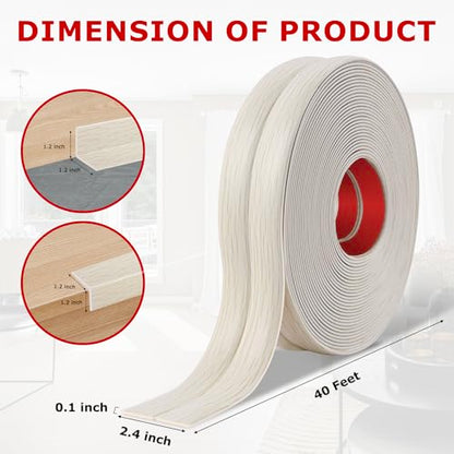 Wall Corner Protector Peel and Stick Corner Trim Molding (2.4 In x 40 Ft / Beige Wood)