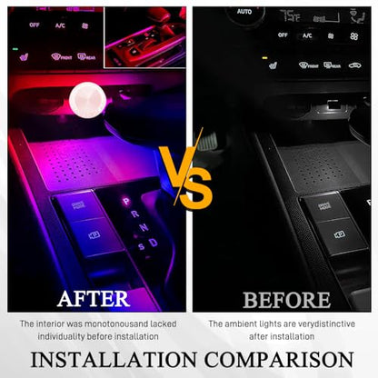 4PCS USB LED Car Interior Atmosphere Lamp (Multicolor Quick Flash)