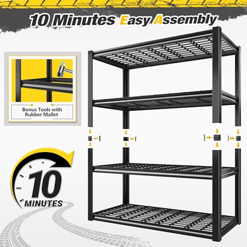40" W Garage Shelving with Double (40"W x 19.7"D x 59.9"H)
