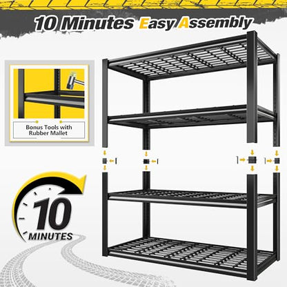 40" W Garage Shelving with Double (40"W x 19.7"D x 59.9"H)