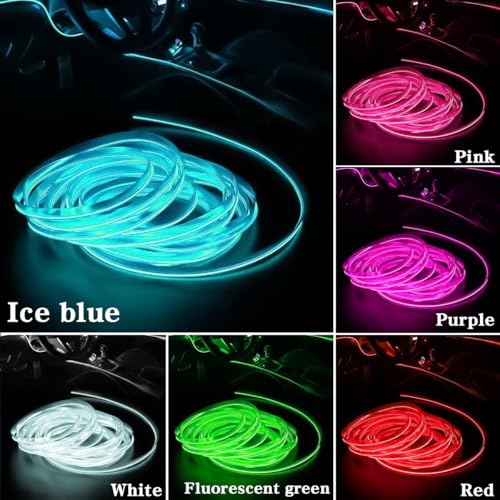 EL Wire Car Interior LED Strips Lights (Purple)