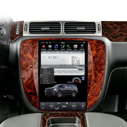 12.1 inch Vertical Screen Car Stereo Radio GPS Navigation for GMC Yukon Sierra Chevrolet Tahoe Suburban Android 4G+64G Car Play Auto (PX6 Hexa core 4G+32G)