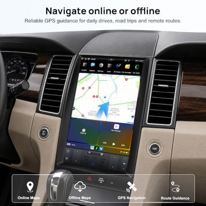 13.3 Inch Car Stereo Head Unit Radio for Ford Taurus 2012 (AUTO A/C PX6 Hexa core 4G+64G+CarPlay+Voice)