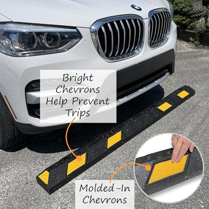 Rubber Parking Curb (1. Black/Yellow Pack of 1)
