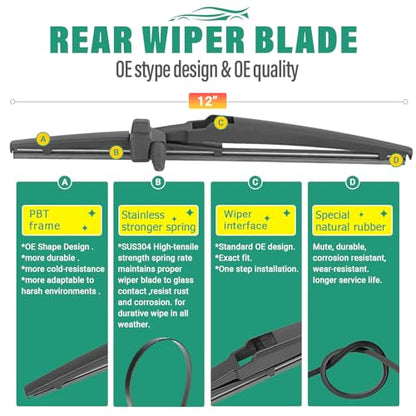Windshield Wiper Blades Replacement for Toyota 4Runner 2003 (22"/20"/12")