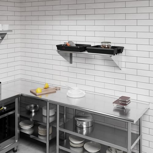 14 in. x 36 in. NSF Stainless Steel Tubular Wall Shelf (14 in. x 36 in.)