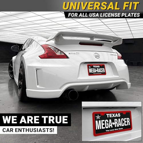 Premium Slim Gloss Red License Plate Frames (Red / 2 Piece)