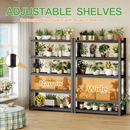 63H Metal Kitchen Storage Shelves (63" H x 31.5" W x 15.7" D)