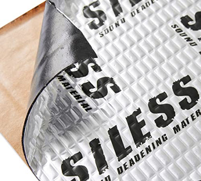 80 mil (2mm) Car Sound Deadening mat - Butyl Automotive Sound Deadener - Noise Insulation and Vibration Dampening Material 10 sqft (0.95 sqm) (10 sqft)