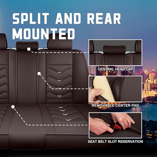 Car Seat Covers for Chrysler Pacifica 2004 (Full Set with Pillow / Coffee color)
