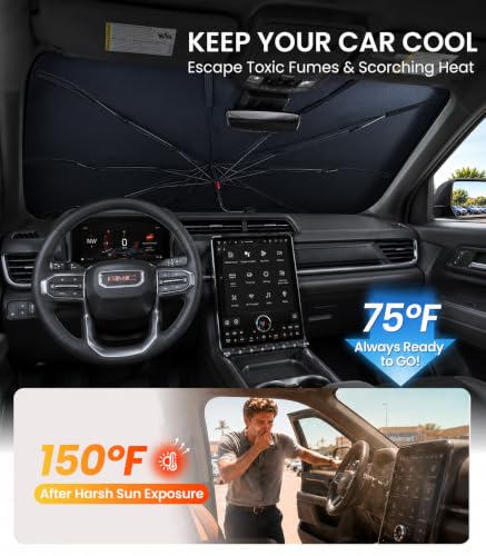 Windshield Sun Shade Umbrella for GMC Acadia & Terrain 2010 (GMC Acadia & Terrain 2010-2026)