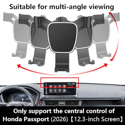 Car Phone Holder Center Console Organizer for Honda Passport 2026【12.3 (Holder Box for Honda Passport 2026)
