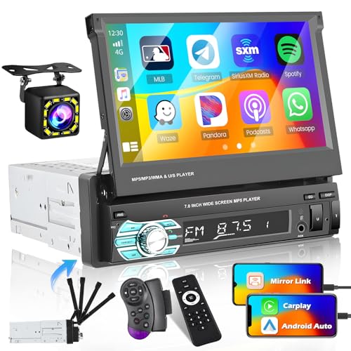 7'' Single Din Carplay Car Stereo (USB, Carplay)