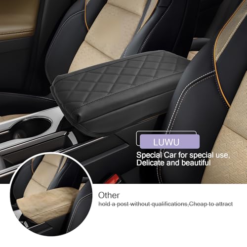 Center Console Cover Compatible with Chevy Equinox Accessories 2025 2026 2027 Equinox Armrest Cover Center Console Pad 2027 Equinox LT (2025-2027 Equinox Thick Black B)