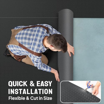 7.5 x 20 FT Garage Floor Mat (7.5'x20' / Black)
