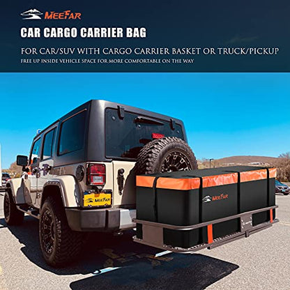 Hitch Mount Cargo Carrier Luggage Bag Waterproof 16 Cubic Feet Luggage Rack (16 Cubic Feet)