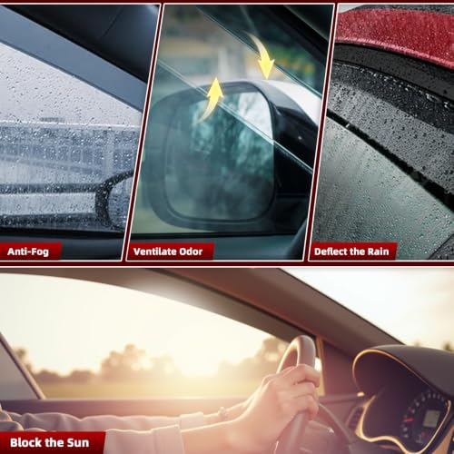in Channel Rain Guards Fit for Mercedes (For 2008-2014 W204 C Class Sedan)