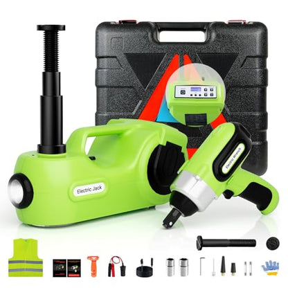 Electric Car Jack Kit 5Ton 12V Car Jack Hydraulic (Jack+Wrench+Air Pump+LCD)