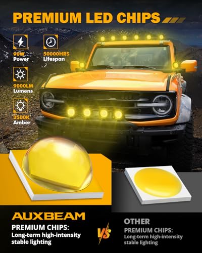 4 Inch 90W LED Amber Driving Pods (P4 Series-Amber Spot Beam)