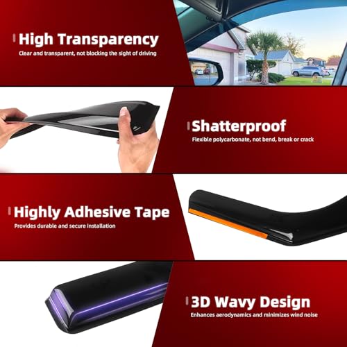 4pcs in Channel Window Rain Guard Fit for Audi Q5 (For 2009-2017 Q5/SQ5 8R)