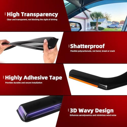 4pcs in Channel Window Rain Guard Fit for Audi Q5 (For 2009-2017 Q5/SQ5 8R)