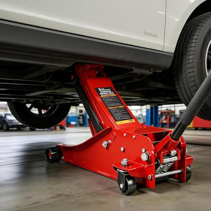 3 Ton Floor Jack (3 Ton Dual Pump / Red)