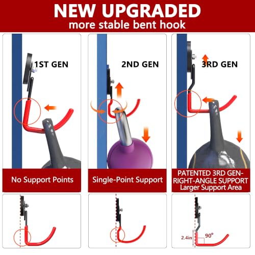 Heavy Duty Magnetic Hooks (2.6"x2-ZMJ / Red)