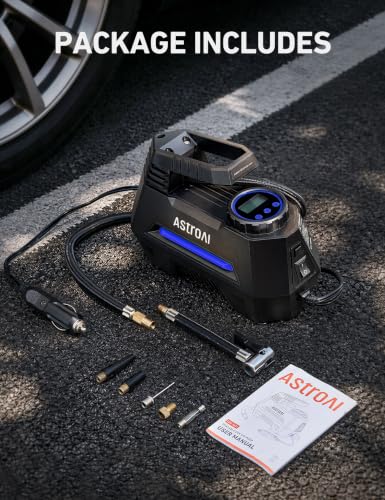 AIRUN H Tire Inflator Portable Air Compressor (Large / Blue)