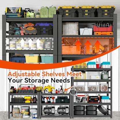 Metal Garage Shelving Unit (5-Tier, 36"W × 16"D × 72"H)