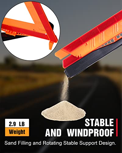 12 Pack Warning Triangle DOT Approved (12 PCS)