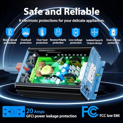 1500 Watt Pure Sine Wave Power Inverter
