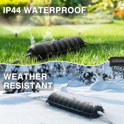 Outdoor Extension Cord Safety Cover (Black / Medium Box: 9.5" L x 3" W x 2.9" H)