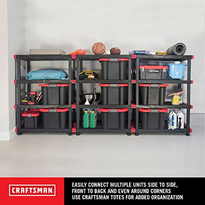 Craftsman 4 Tier Heavy Duty Plastic Storage Shelves (4-Tier)