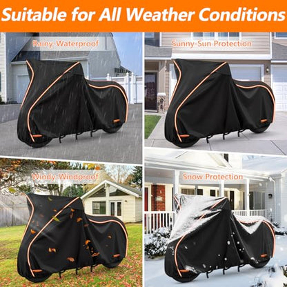 420D & Cotton Lining Motorcycle Cover for Honda Rebel 250 300 500 1100 (Black / for Rebel)
