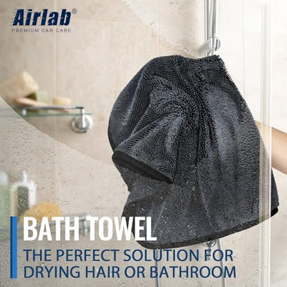 Microfiber Towel Car Drying Detailing Wash Cloth Car Care (Grey-black)