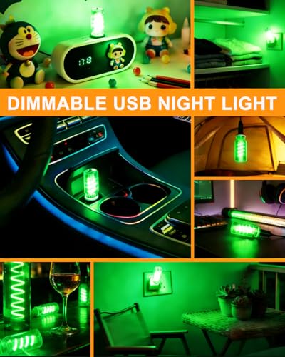 Green Touch Dimmable USB Night Light (Green)