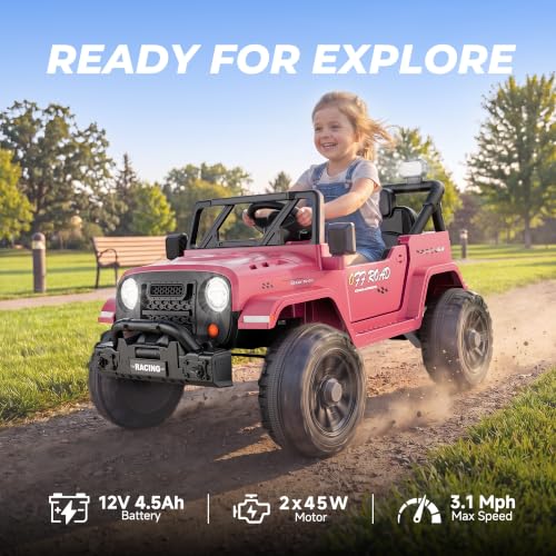 12V Electric Ride On Car (Pink)