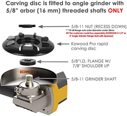 Wood Turbo Carving Disc (8 teeth,Curve 90mm)