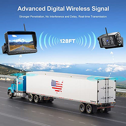 HD 1080P 9" Wireless RV Dual Backup Camera System with Recording (Black / 9 inches)