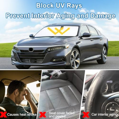 Premium Car Windshield Sun Shade for 2018 (for Honda Accord 2018-2022)