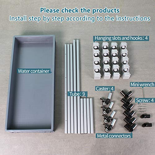 broom and mop holder put wet mops movable Commercial mop rack cleaning tool cart storage for garden garage organizer mop drain rack (16slots)