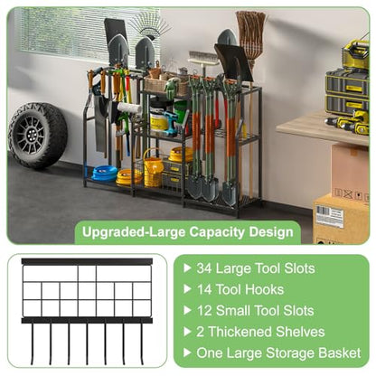 Garden Tool Organizer (XXL-48.45"W x 11.42"D x 30.32"H)