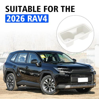 Rear Row Seat Cup Holder Insert for Toyota RAV4 2026 Car Drink Holders (for Toyota RAV4 Rear Row Seat White)